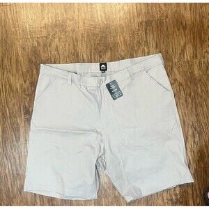 Big And Tall Men’s Winston  Chino Shorts Light Gray Size 52 NWT Side Pockets